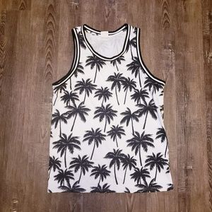 PALM TREE UNISEX FESTIVAL RAVE EDM DANCE TANK TOP